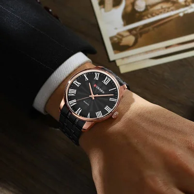Мужские часы Curren 8422 Black-Gold