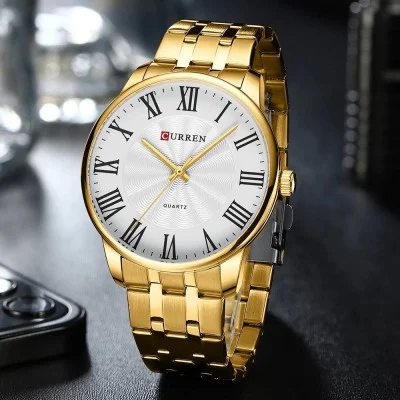 Мужские часы Curren 8422 Gold-White