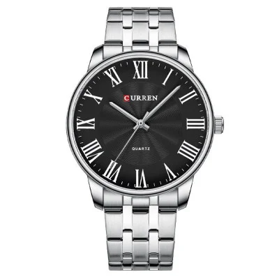 Мужские часы Curren 8422 Silver-Black