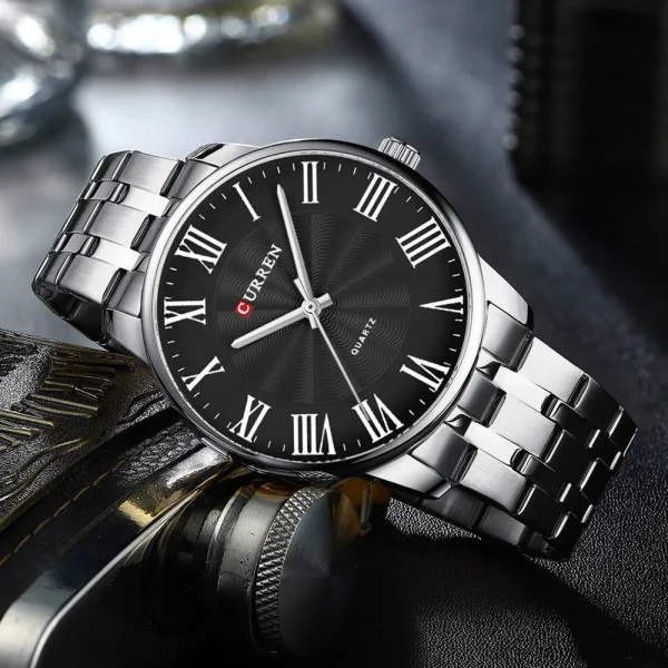 Мужские часы Curren 8422 Silver-Black фото 3