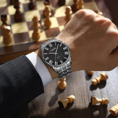 Чоловічий годинник Curren 8422 Silver-Black