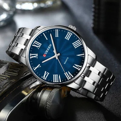 Чоловічий годинник Curren 8422 Silver-Blue
