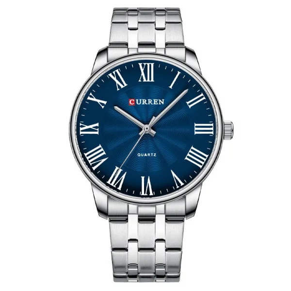 Чоловічий годинник Curren 8422 Silver-Blue фото 1