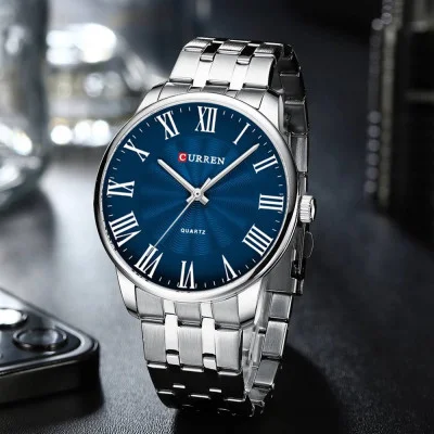 Чоловічий годинник Curren 8422 Silver-Blue