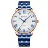 Чоловічий годинник Curren 8422 Blue-Gold-White фото 2