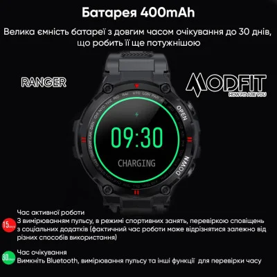 Смарт часы Modfit Ranger Army Green 36 мм.