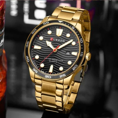 Мужские часы Curren 8426 Gold-Black