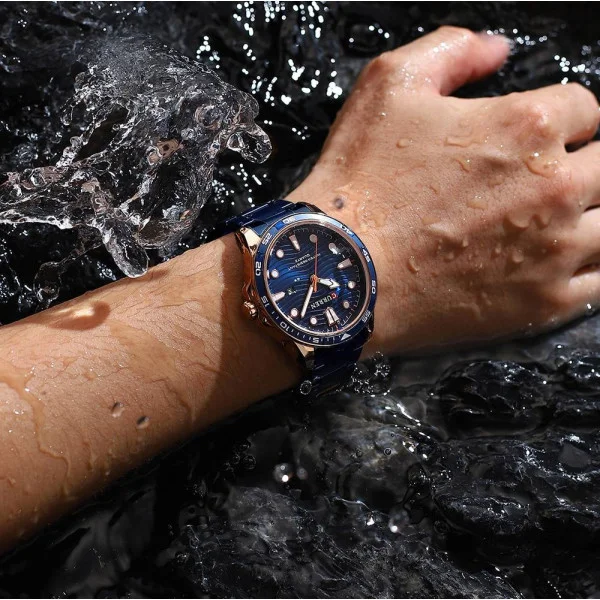 Мужские часы Curren 8426 Blue-Gold фото 4