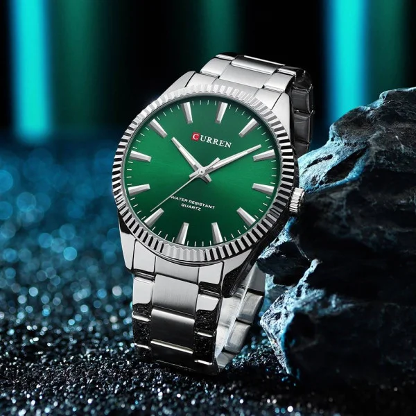 Мужские часы Curren 8425 Silver-Green фото 3
