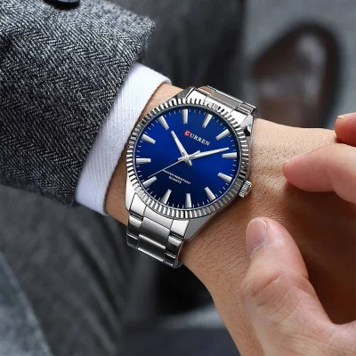 Чоловічий годинник Curren 8425 Silver-Blue