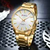Чоловічий годинник Curren 8425 Gold-White фото 3