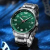 Чоловічий годинник Curren 8411 Silver-Green фото 3