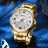 Чоловічий годинник Curren 8411 Gold-White фото 3