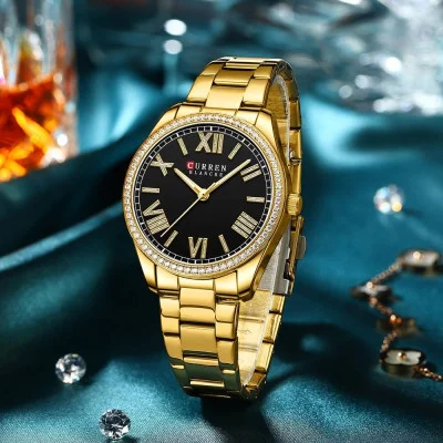 Женские часы Curren 9088 Gold-Black