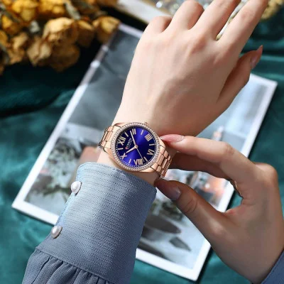 Жіночі годинники Curren 9088 Rose Gold-Blue