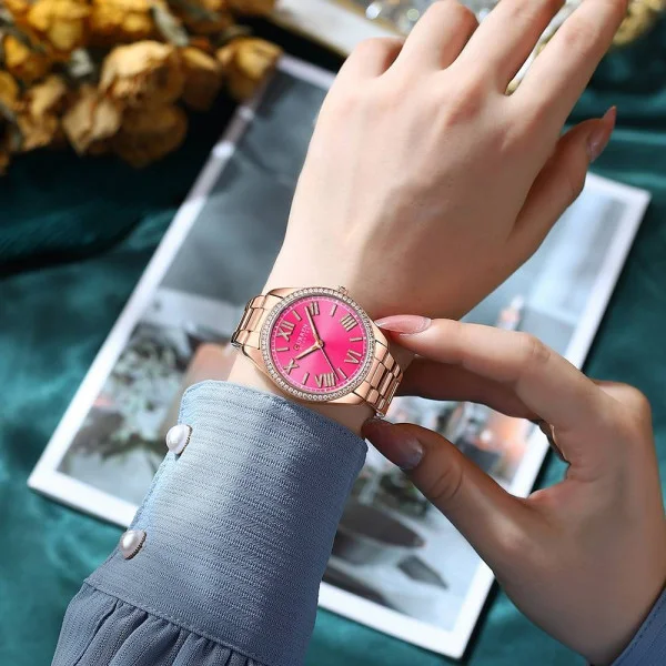 Жіночі годинники Curren 9088 Rose Gold-Pink фото 4