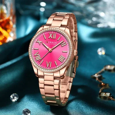 Жіночі годинники Curren 9088 Rose Gold-Pink