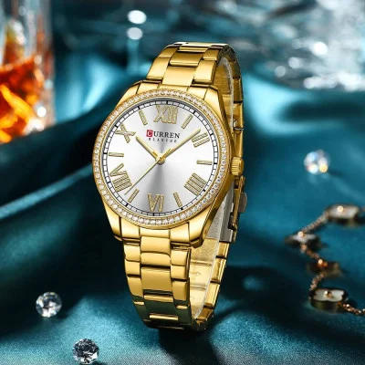 Жіночі годинники Curren 9088 Gold-White