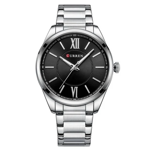 Чоловічий годинник Curren 8423 Silver-Black фото 1