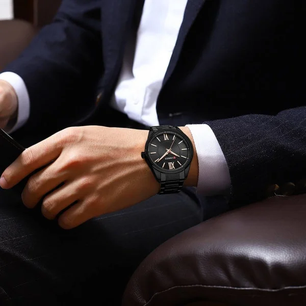 Чоловічий годинник Curren 8423 All Black фото 4