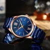 Мужские часы Curren 8423 Blue-Gold фото 3