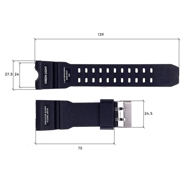 Ремінець для годинника Skmei 1155/1155B Black фото 5