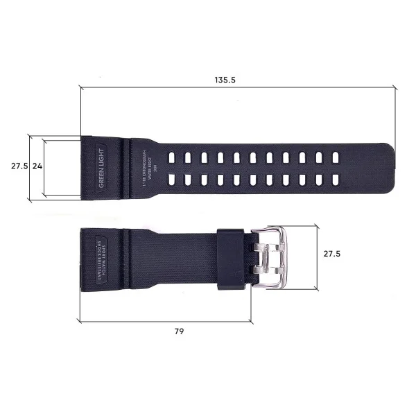 Ремінець для годинника Skmei 1283/1277/1384BK Black фото 5