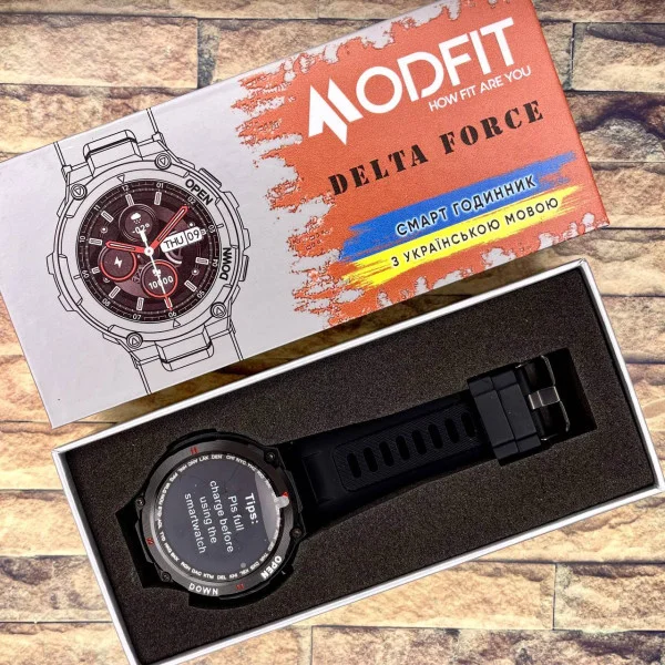 Смарт часы Modfit Delta Force All Black 36 мм. фото 22
