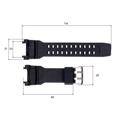 Ремінець для годинника Skmei 1343BK Black