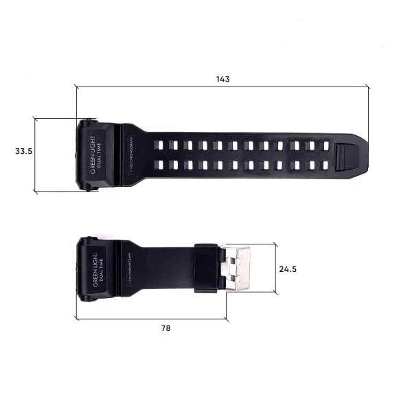 Ремінець для годинника Skmei 1520BK Black фото 4