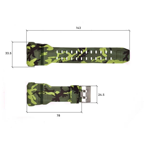 Ремінець для годинника Skmei 1520CMGN Camo Green фото 4