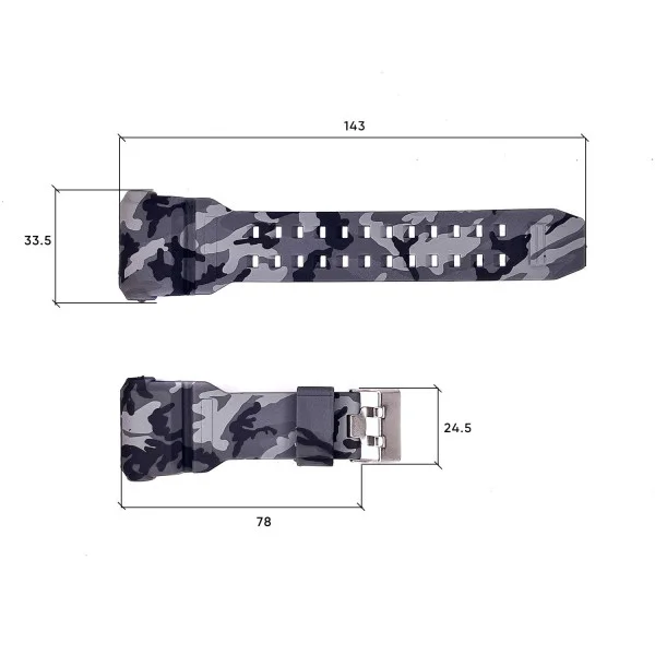Ремінець для годинника Skmei 1520CMGY Camo Gray фото 4