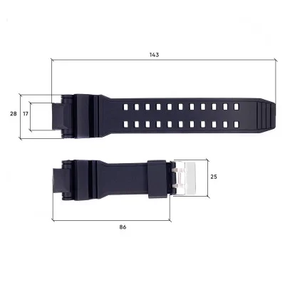 Ремінець для годинника Skmei 1617BK Black