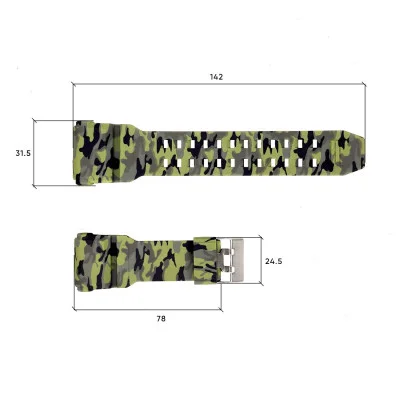 Ремінець для годинника Skmei 1818CMGN Green Camo