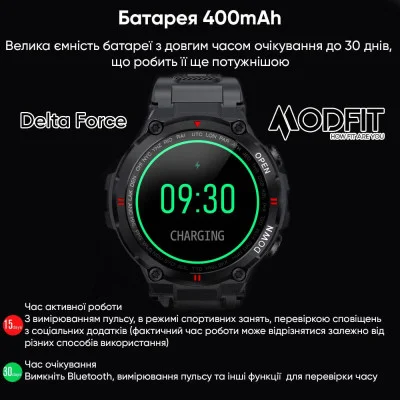 Смарт часы Modfit Delta Force Army Green 36 мм.