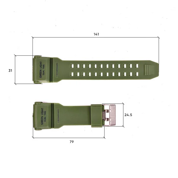 Ремінець для годинника Skmei 1965AG Army Green фото 4