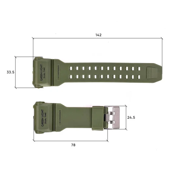 Ремінець для годинника Skmei 1968AG Army Green фото 4