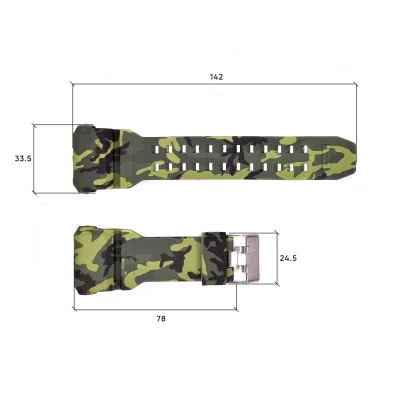 Ремінець для годинника Skmei 1968CMGN Camo Green