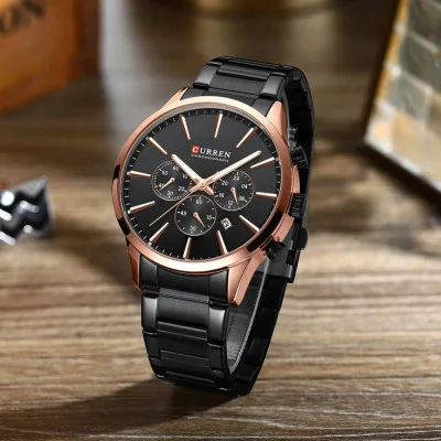 Чоловічий годинник Curren 8435 Gold-Black