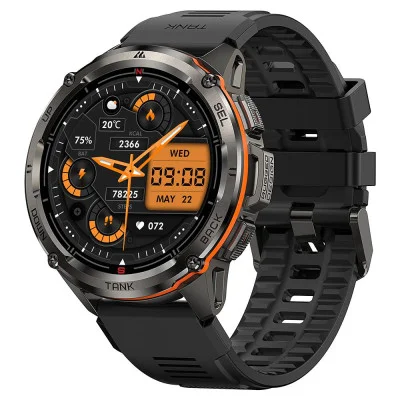 Тактические Умные Часы с Компасом Kospet TANK T3 ULTRA Black + GPS, Спортивные Режимы, Водозащита, Звонки