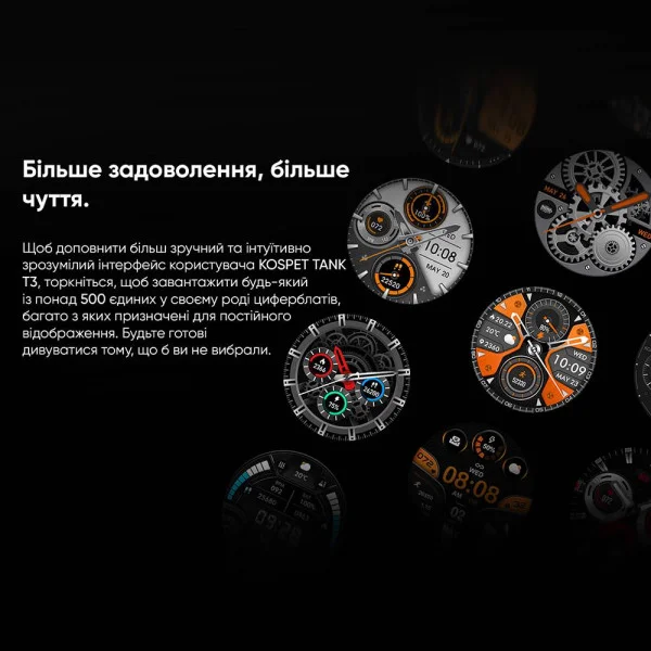 Спортивний Розумний Годинник Kospet TANK T3 Black + Спортивні Режими, Водозахист, Дзвінки фото 22