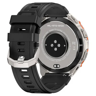 Тактические Умные Часы с Компасом Kospet TANK T3 ULTRA Silver + GPS, Спортивные Режимы, Водозащита, Звонки