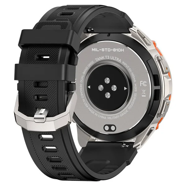Тактические Умные Часы с Компасом Kospet TANK T3 ULTRA Silver + GPS, Спортивные Режимы, Водозащита, Звонки фото 5