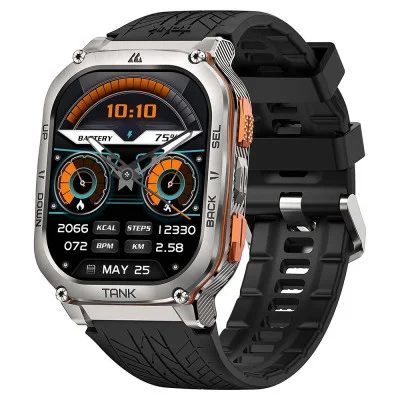 Спортивные Умные Часы Kospet TANK M3 ULTRA Silver + GPS, Спортивные Режимы, Водозащита