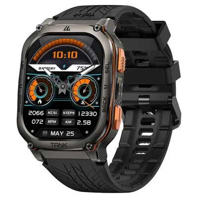 Тактические Умные Часы Kospet TANK M3 ULTRA Black + GPS, Спортивные Режимы, Водозащита, Звонки