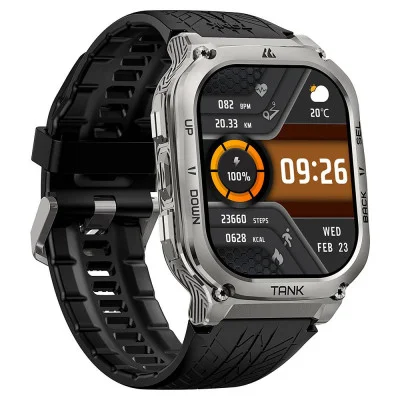 Спортивные Умные Часы Kospet TANK M3 Silver + Спортивные Режимы, Водозащита, Звонки