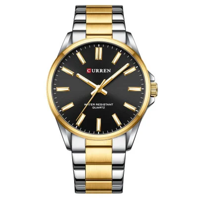 Curren 9090 Silver-Gold-Black