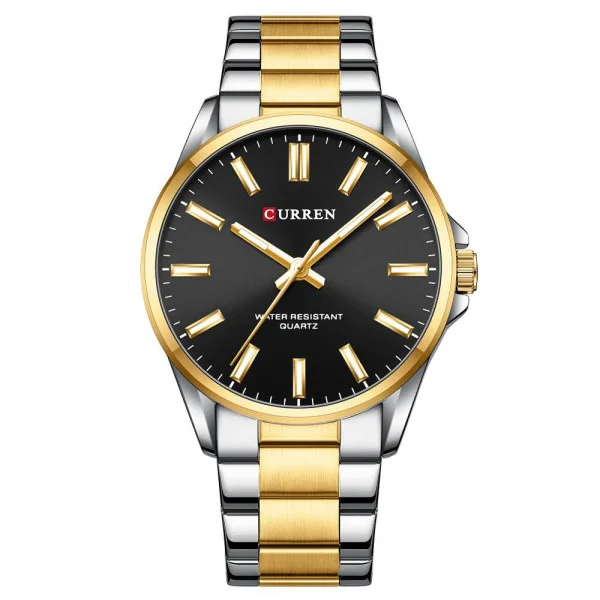 Мужские часы Curren 9090 Silver-Gold-Black фото 1