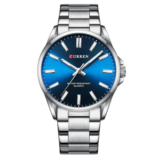 Мужские часы Curren 9090 Silver-Blue фото 1