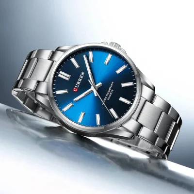Чоловічий годинник Curren 9090 Silver-Blue